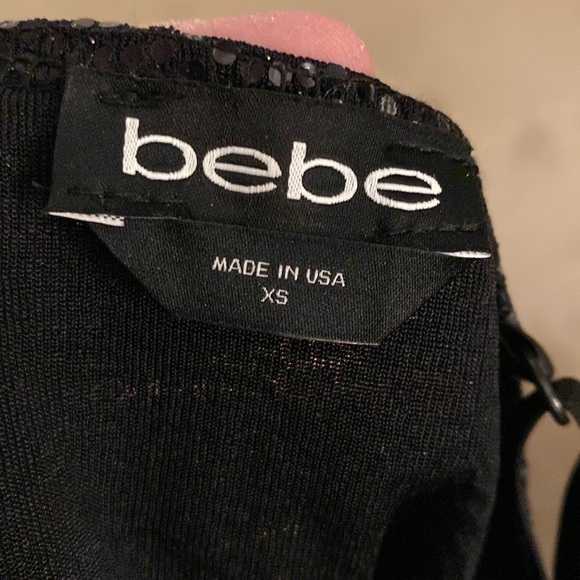 BEBE COWL‎ NECK SHIMMERY MAXI DRESS SIZE XS - Picture 7 of 11